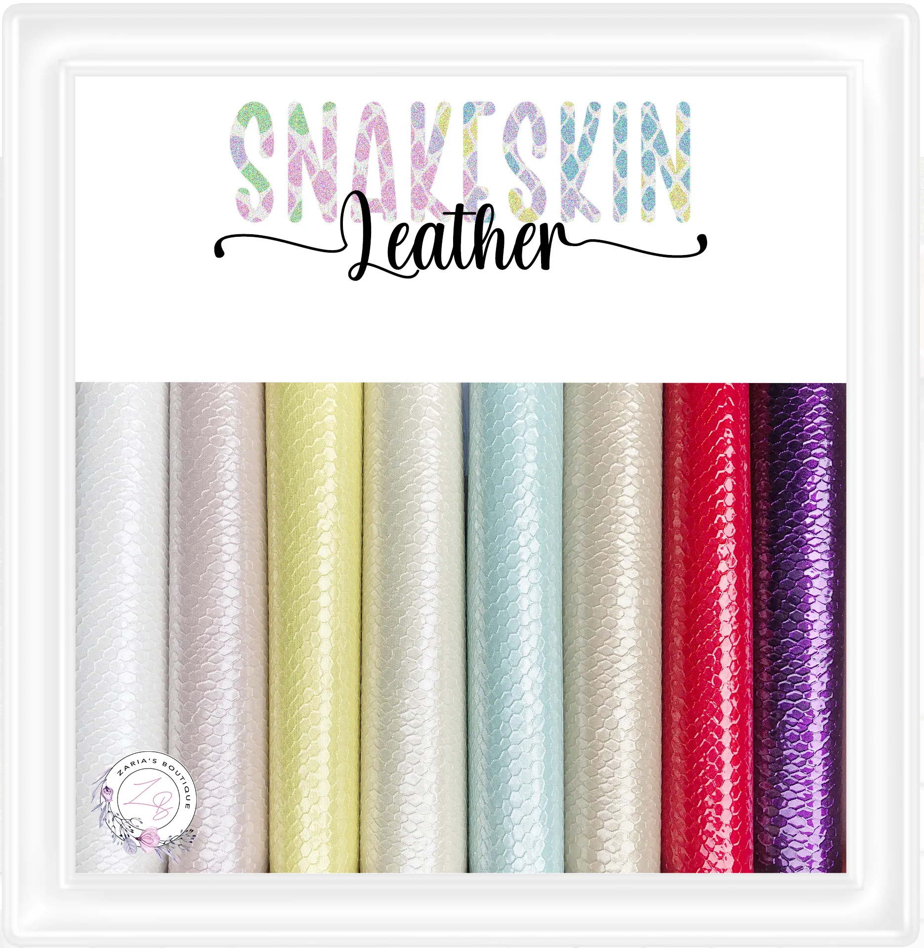 ⋅ Snakeskin ⋅ Textured ⋅ Vegan Faux Leather
