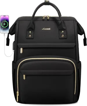 15.6 Inch Travel Laptop Backpack for Women with USB Port