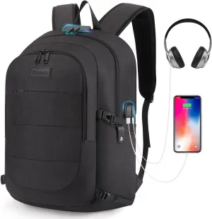 15.6 Inch Travel Laptop Backpack with USB Charging Port and Lock