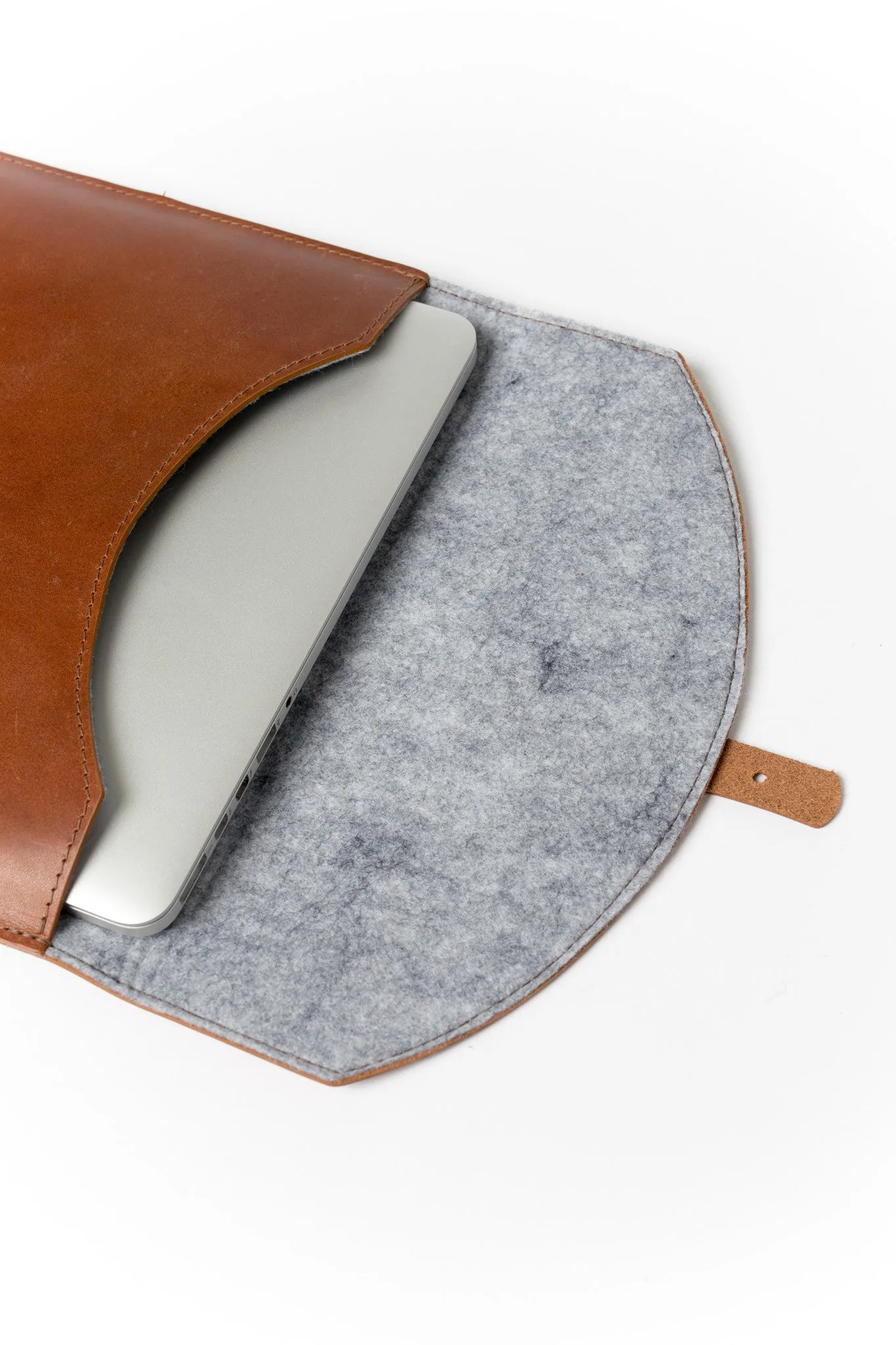 15" Laptop Case - Tan and Green - Monogram
