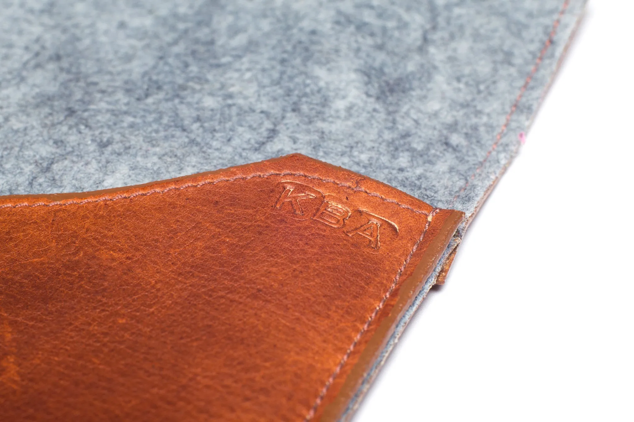 15" Laptop Case - Tan and Green - Monogram