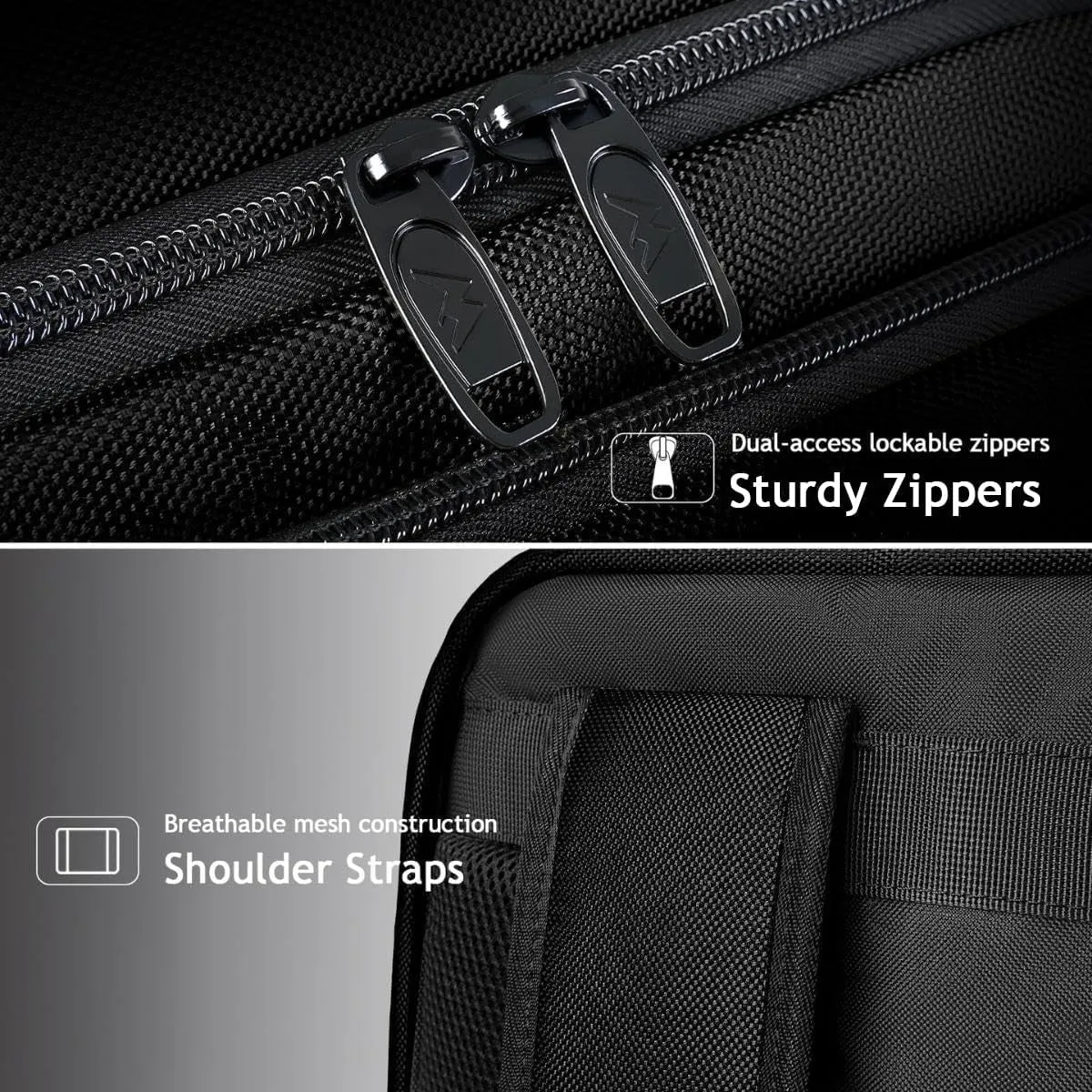 40L Carry on Travel Backpack with 17" Laptop Compartment & USB Port