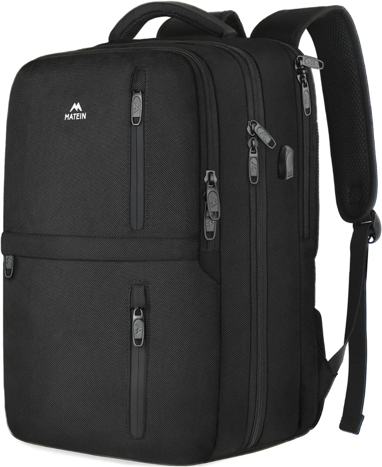 40L Carry on Travel Backpack with 17" Laptop Compartment & USB Port