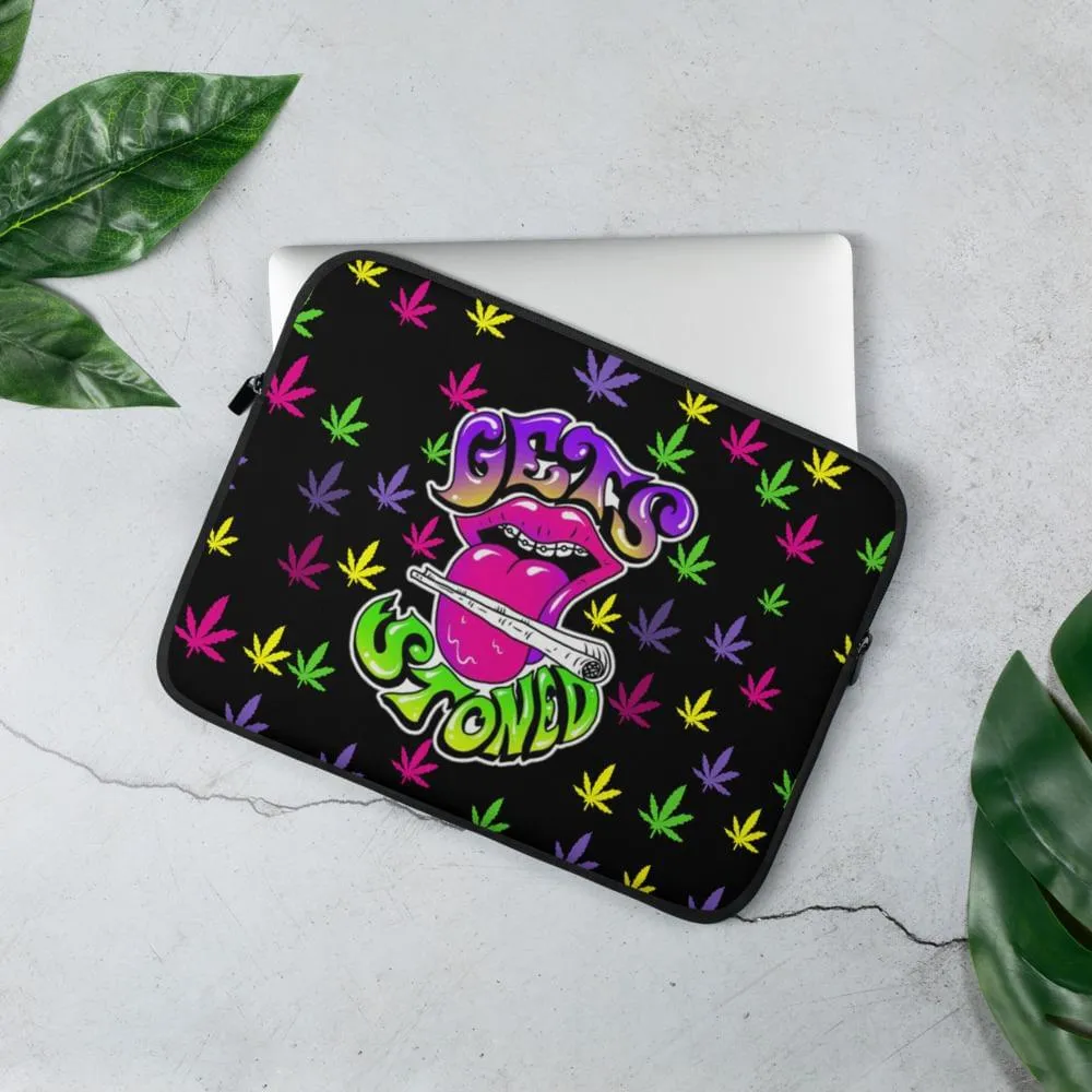 420 Gets Stoned Laptop Sleeve