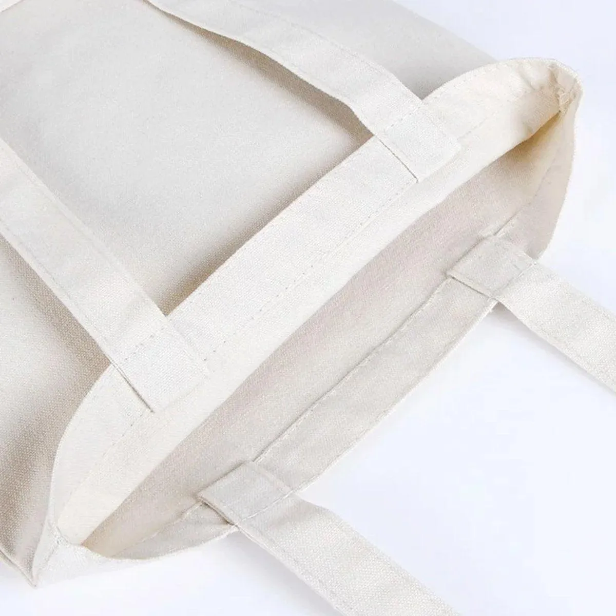5PCS Canvas Tote Bag Cotton Blank DIY Shopping Shoulder Bags