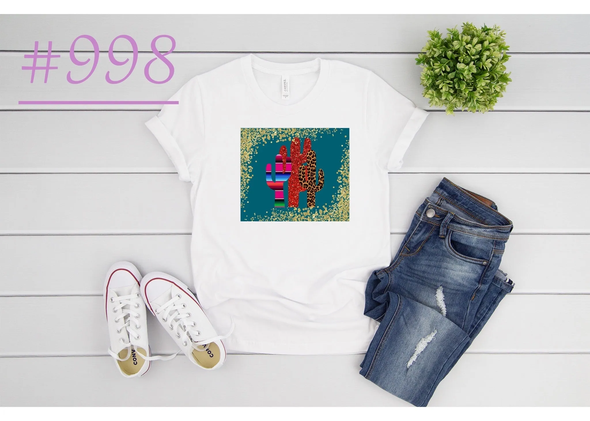 #998 Serape Leopard Cactus