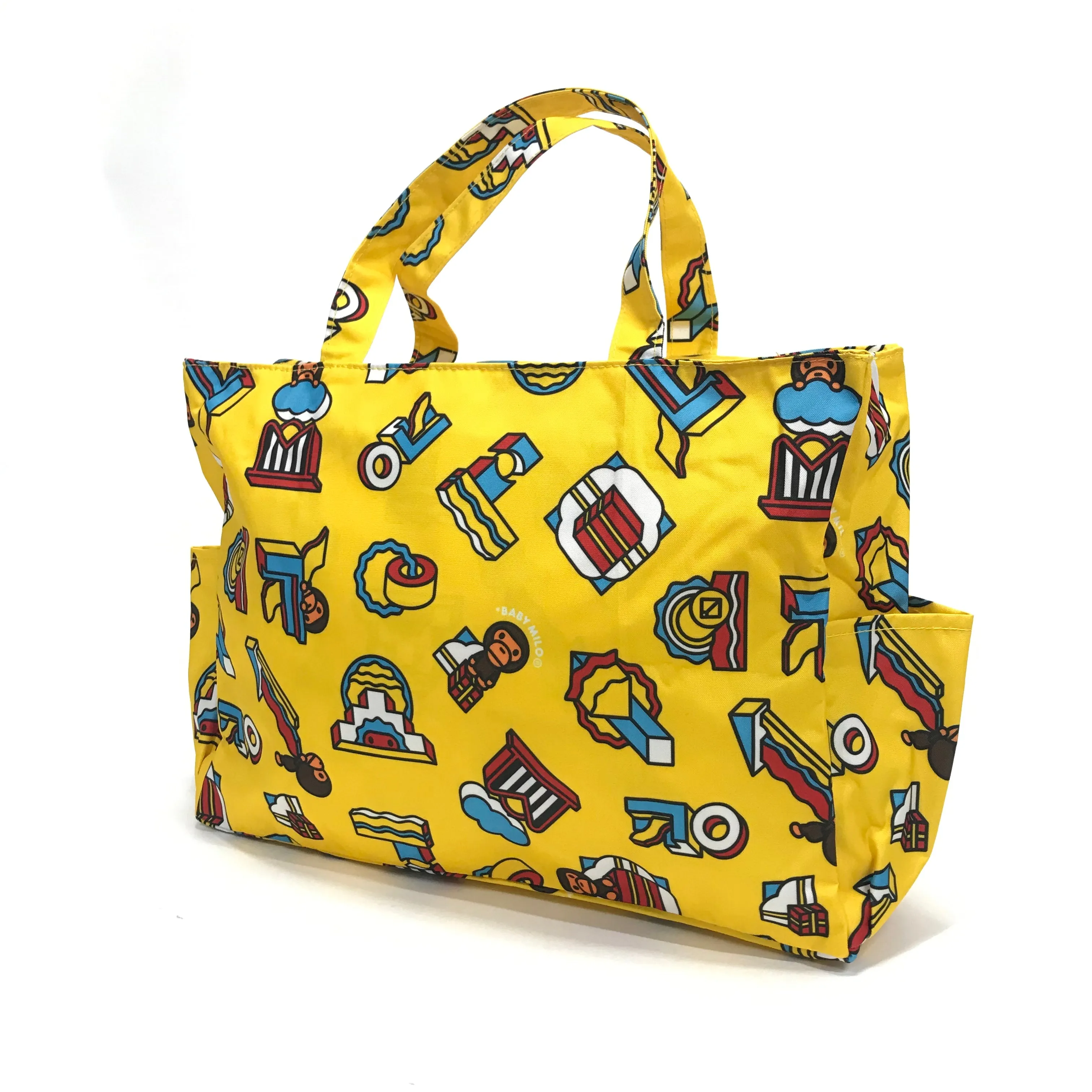 A Bathing Ape Bape Baby Milo Shapes Nylon Beach Tote Bag