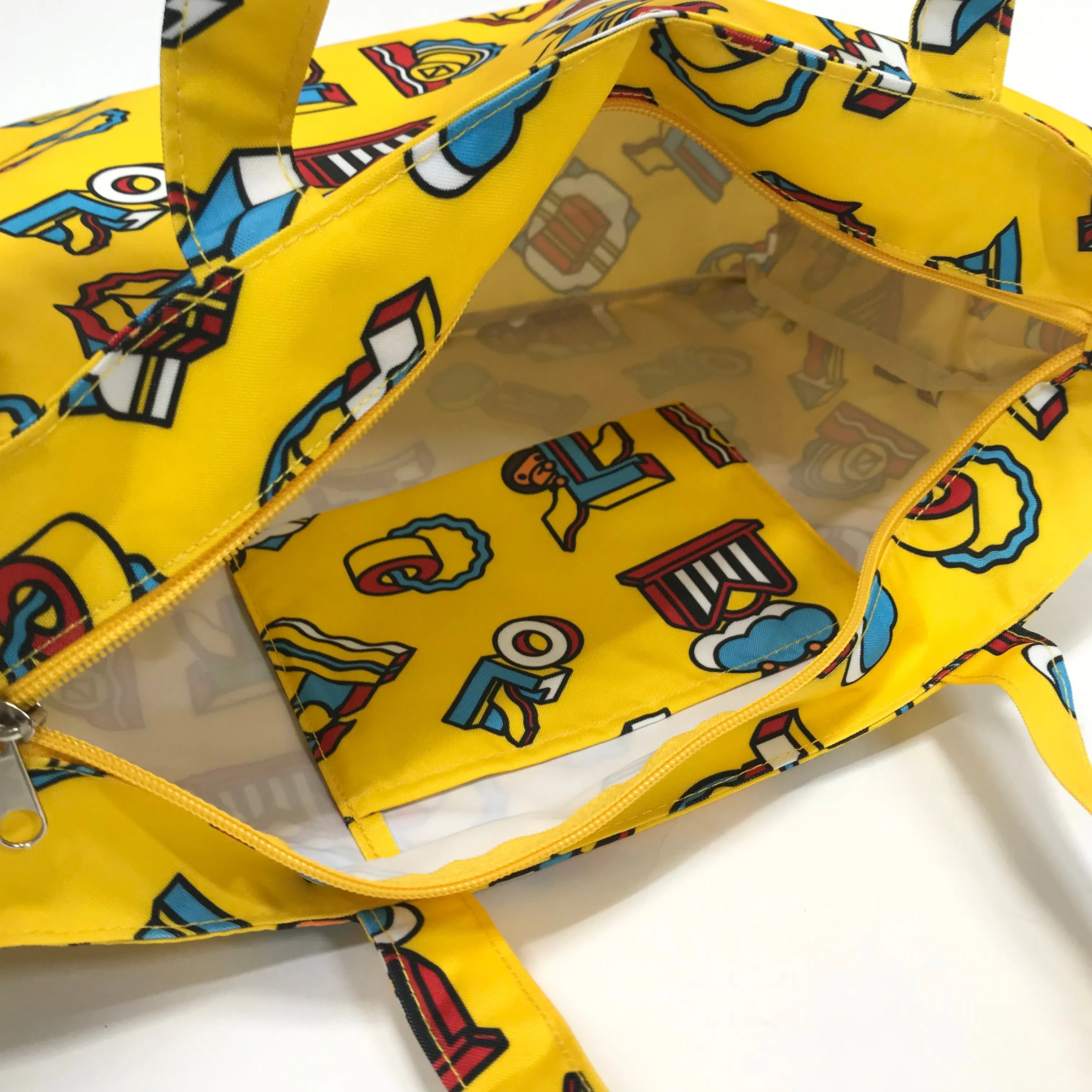A Bathing Ape Bape Baby Milo Shapes Nylon Beach Tote Bag