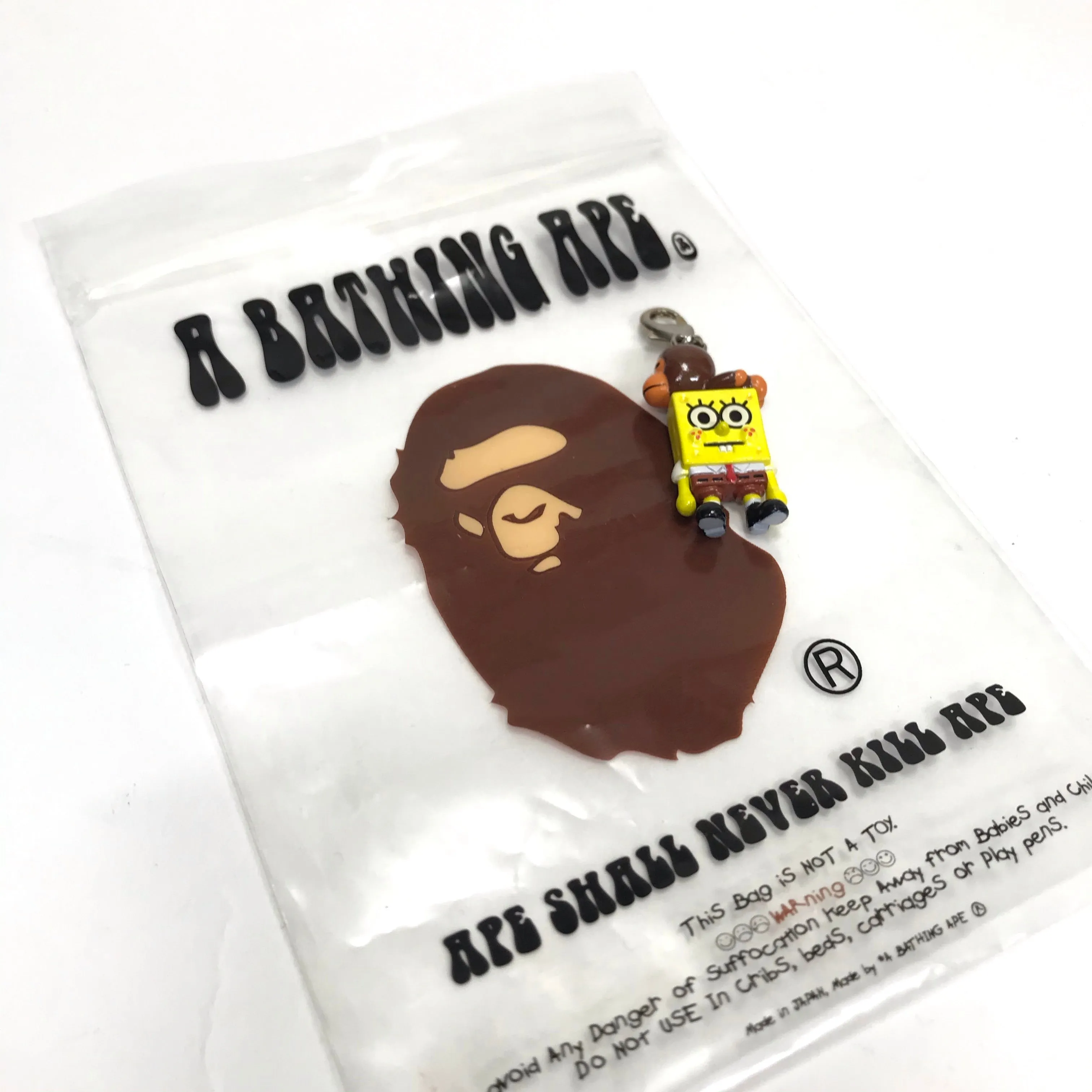 A Bathing Ape Bape Baby Milo Spongebob Vinyl Keychain