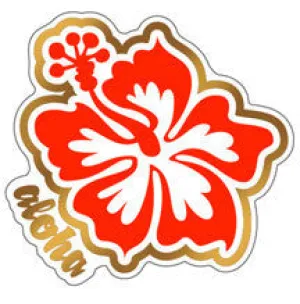 Aloha Gold Hibiscus Decal