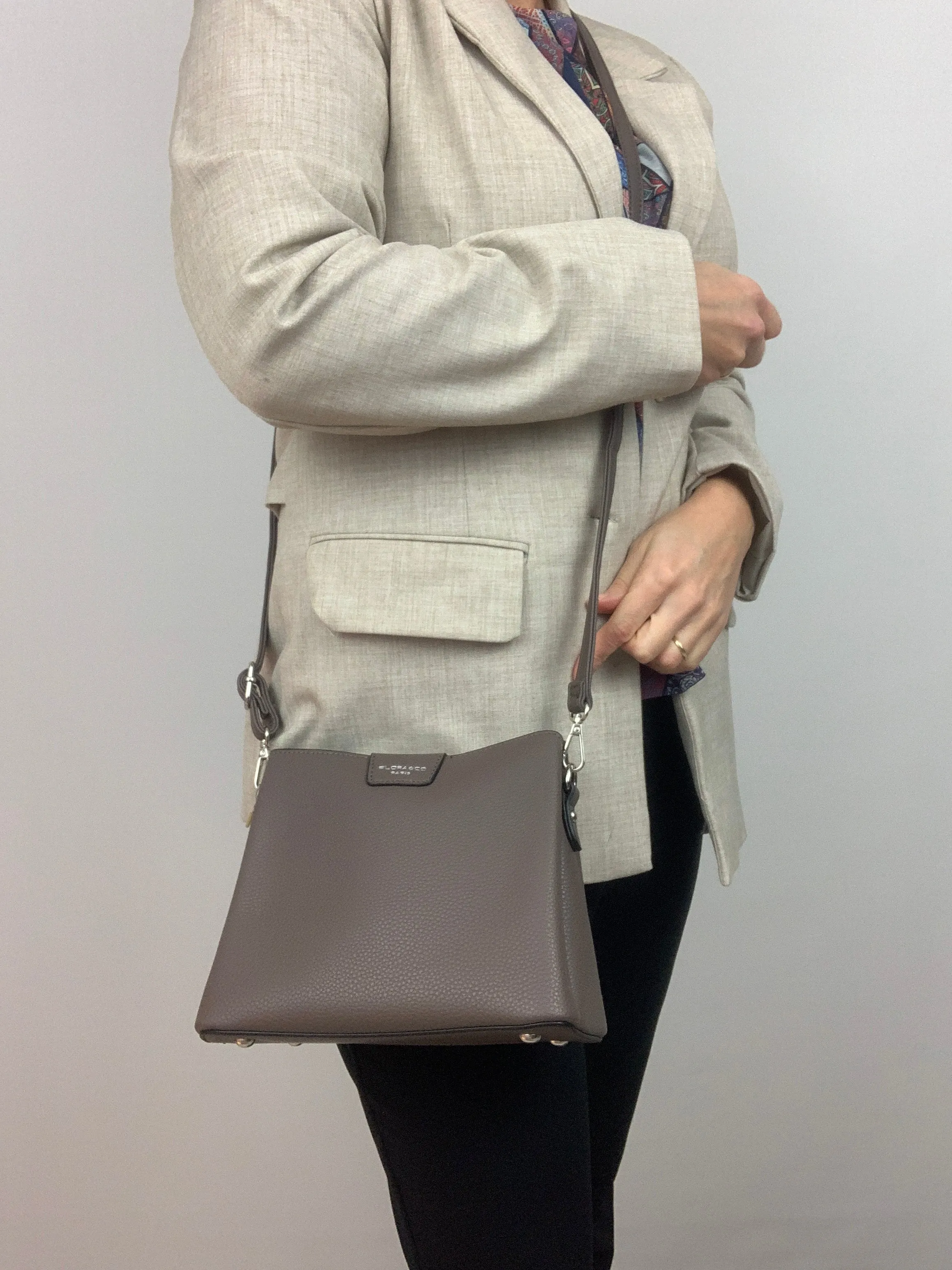 AMSTERDAM TAUPE - small crossbody/ shoulder handbag