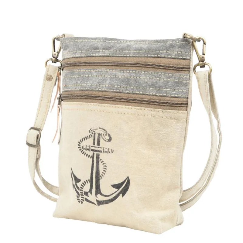 Anchor Double Zipper Shoulder/Crossbody