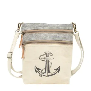 Anchor Double Zipper Shoulder/Crossbody
