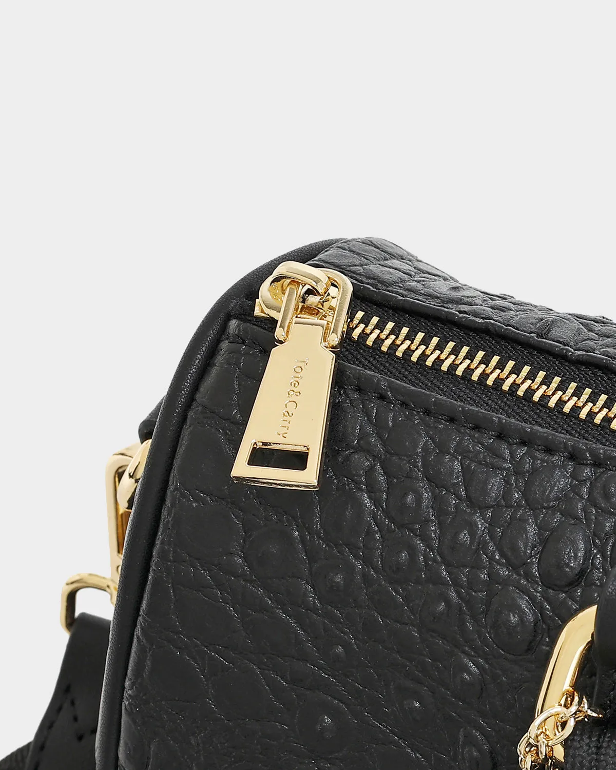Apollo 2 Reptile Crossbody Bag in Black