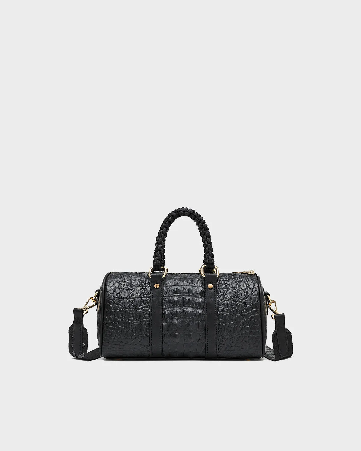 Apollo 2 Reptile Crossbody Bag in Black