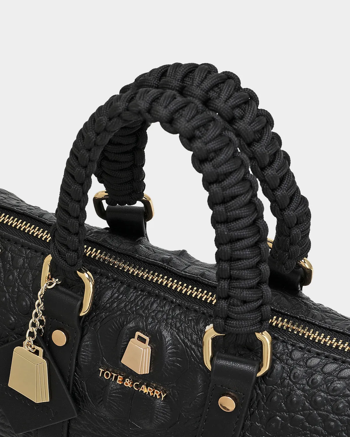 Apollo 2 Reptile Crossbody Bag in Black