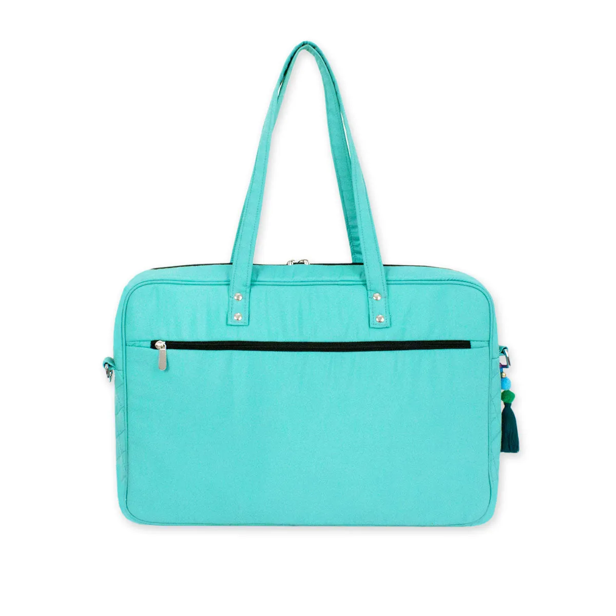 Aqua Floral Laptop Bag