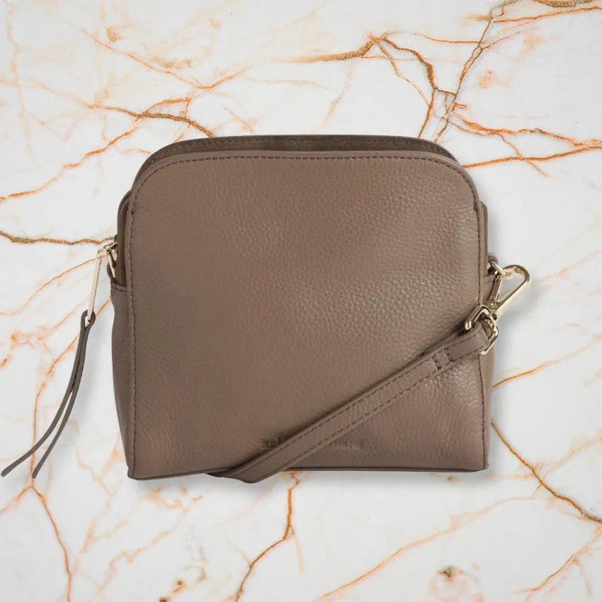 Arlington Milne Erica Crossbody, Khaki Pebble