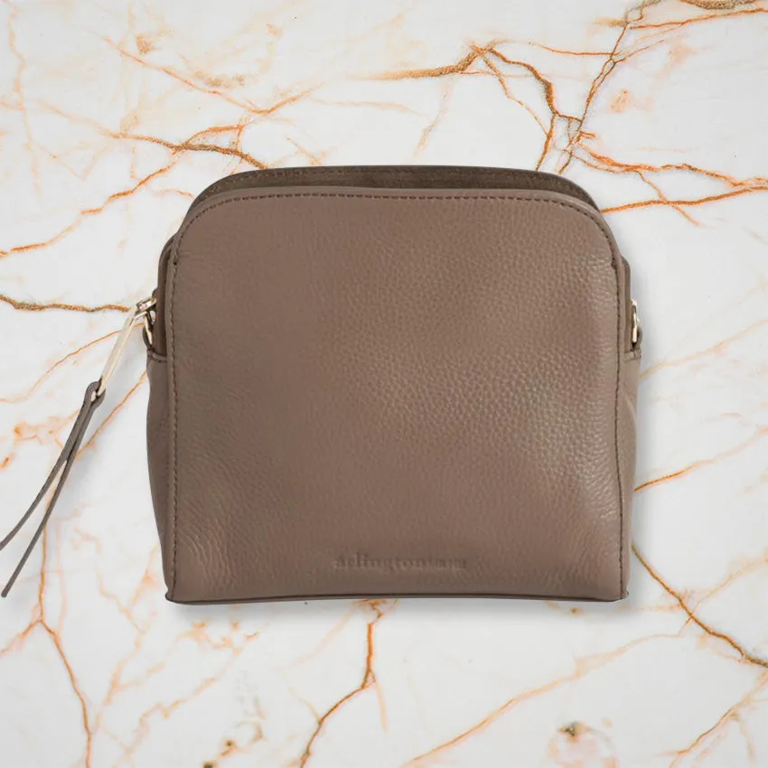 Arlington Milne Erica Crossbody, Khaki Pebble