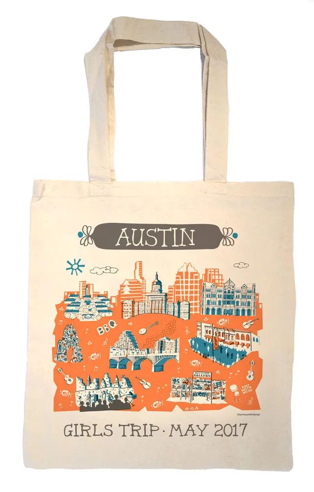 Austin Tote Bag-Wedding Welcome Tote