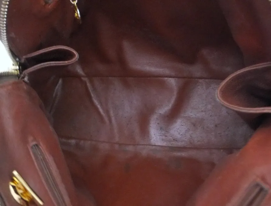 Authentic Chanel Vintage Whiskey Brown Caviar Large Shopper Tote