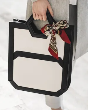 AVA Tote in Jet White