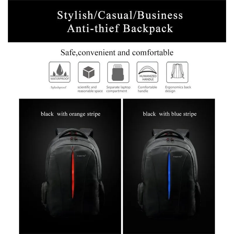 Backpack USB Charging & Anti-Theft <br> Nylon