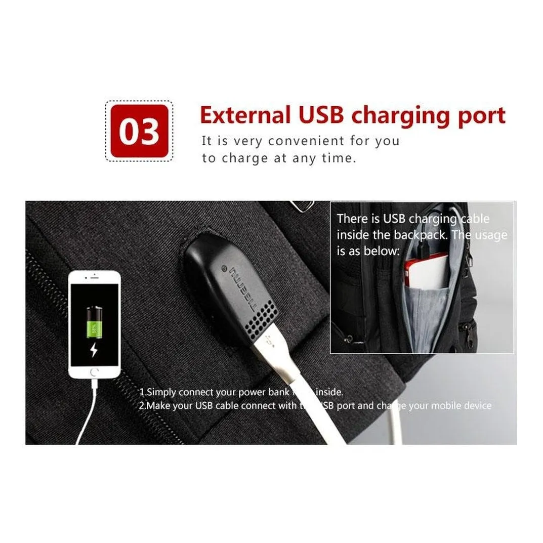 Backpack USB Charging & Anti-Theft <br> Oxford