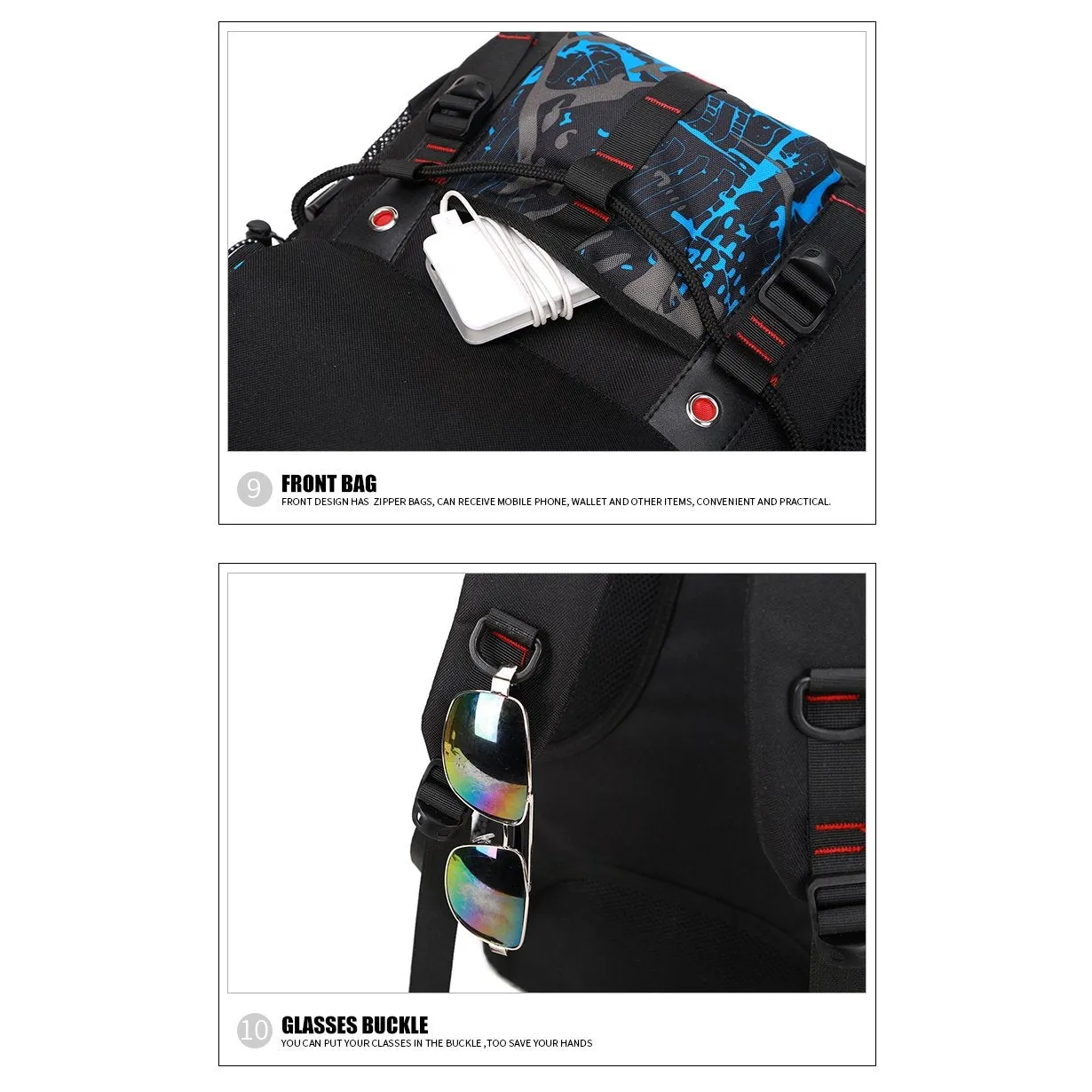 Backpack USB Charging & Water Resistant <br> Oxford