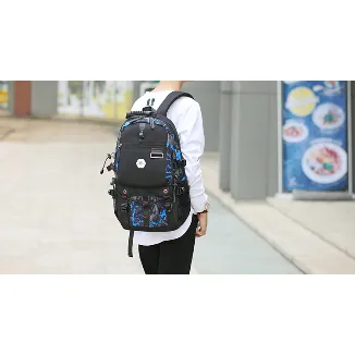 Backpack USB Charging & Water Resistant <br> Oxford
