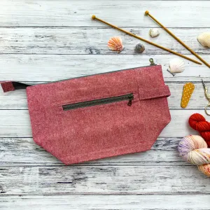 Bag of the Week- *Summer Linens-Buoy*  Zippered Knitting Project Bag