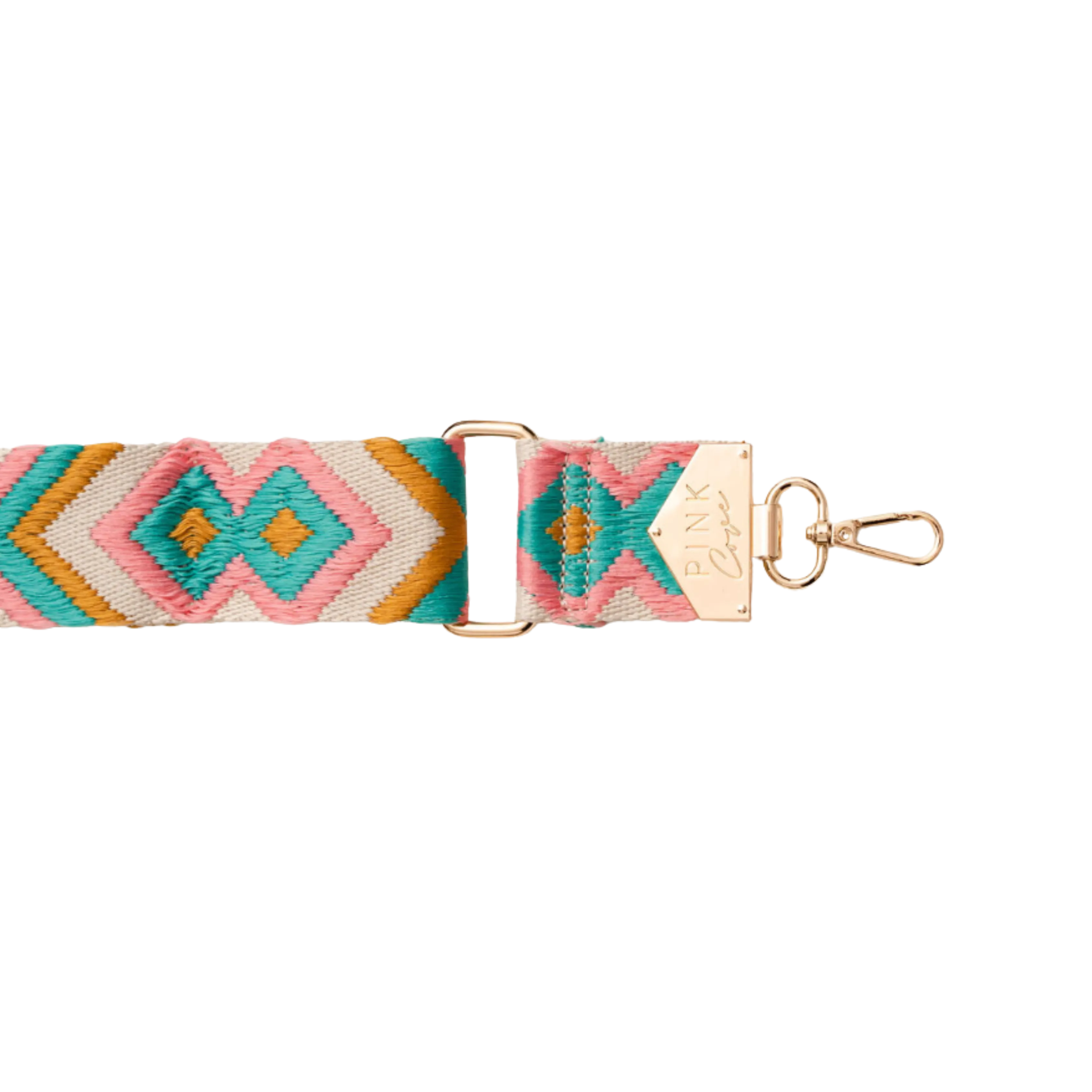 BAG STRAPS - PINK/TEAL AZTEC