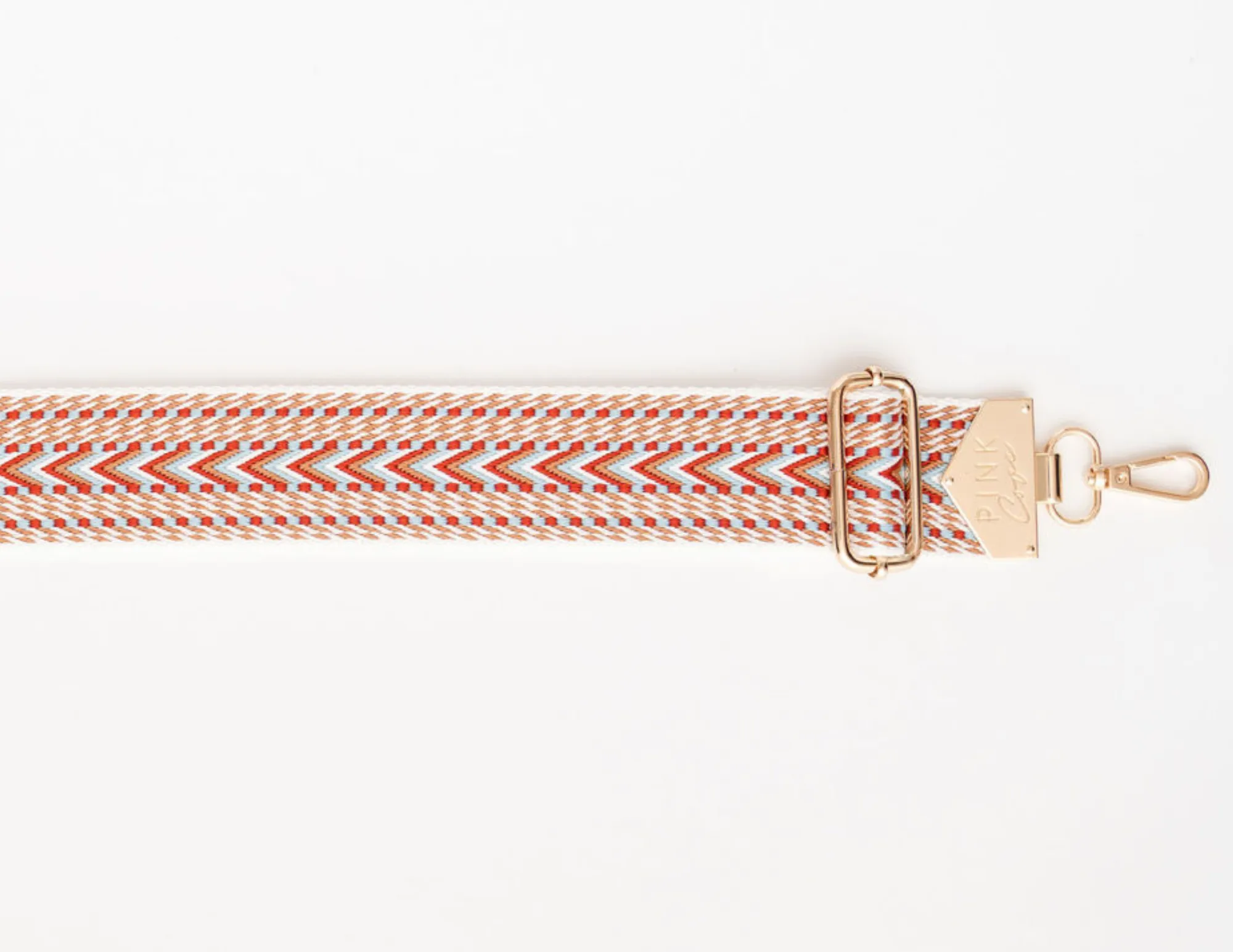 BAG STRAPS - RED HERRINGBONE