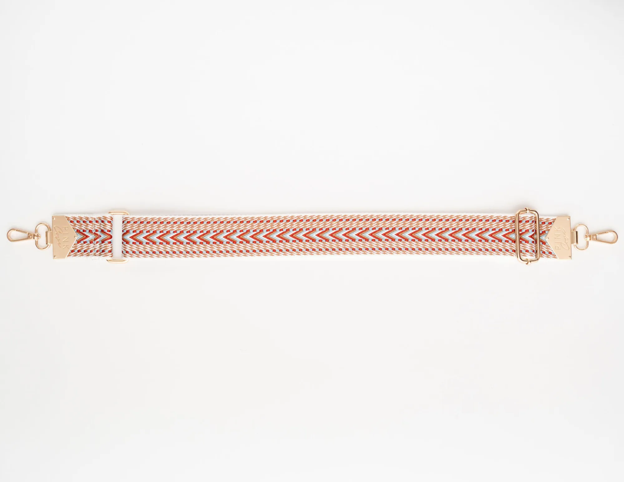 BAG STRAPS - RED HERRINGBONE