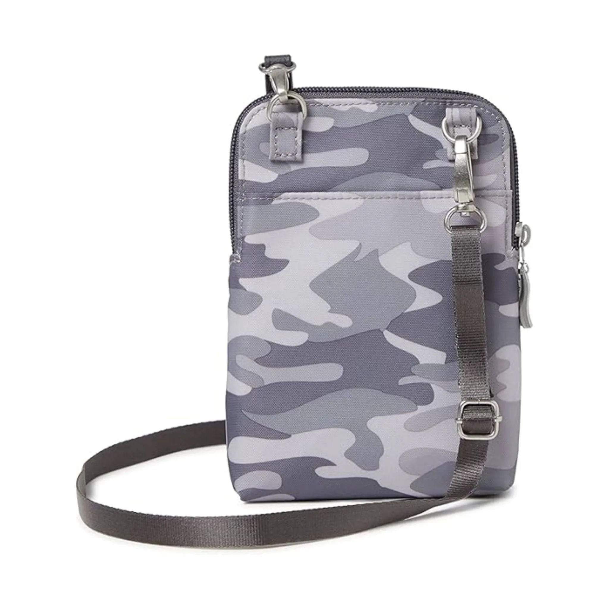 Baggallini Take Two RFID Bryant Crossbody - Grey Camo Print