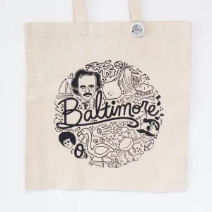 Baltimore stuff tote bag, Baltimore Maryland icons gift, Baltimore tote bag, Baltimore wedding hotel bag