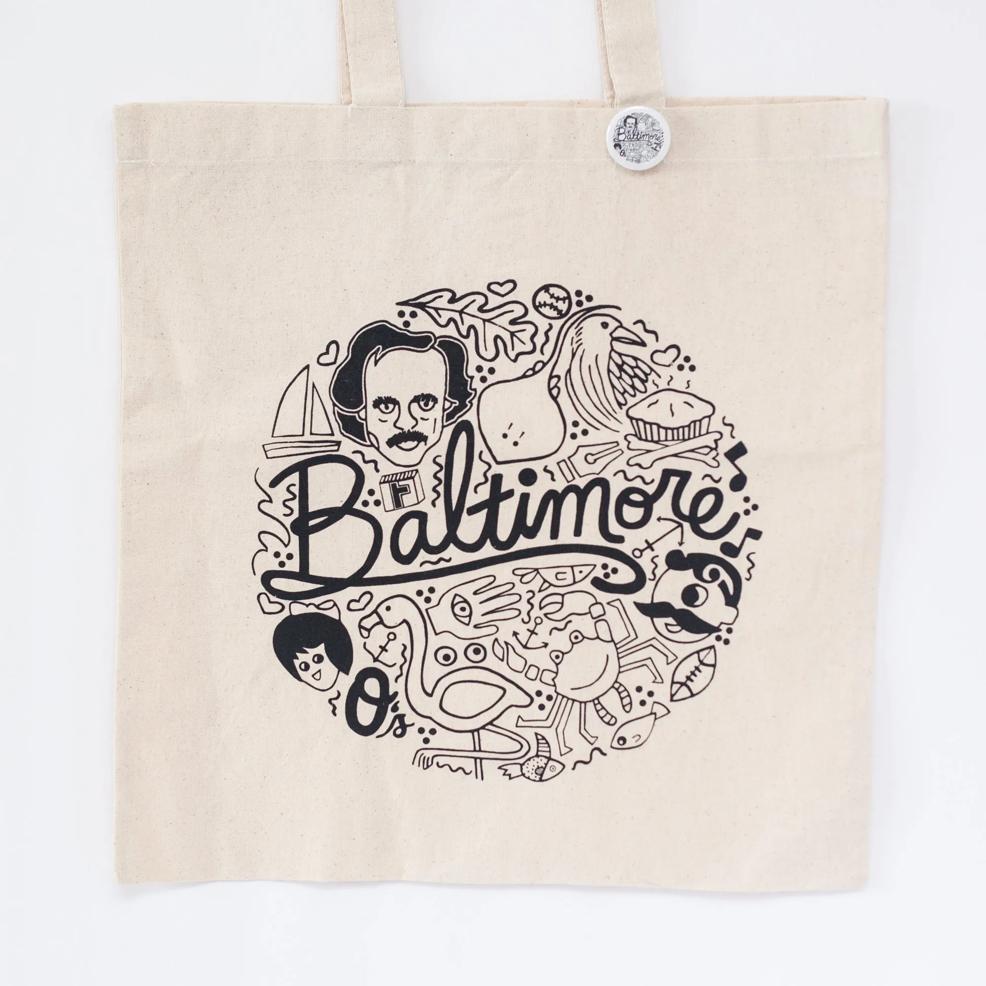 Baltimore stuff tote bag, Baltimore Maryland icons gift, Baltimore tote bag, Baltimore wedding hotel bag