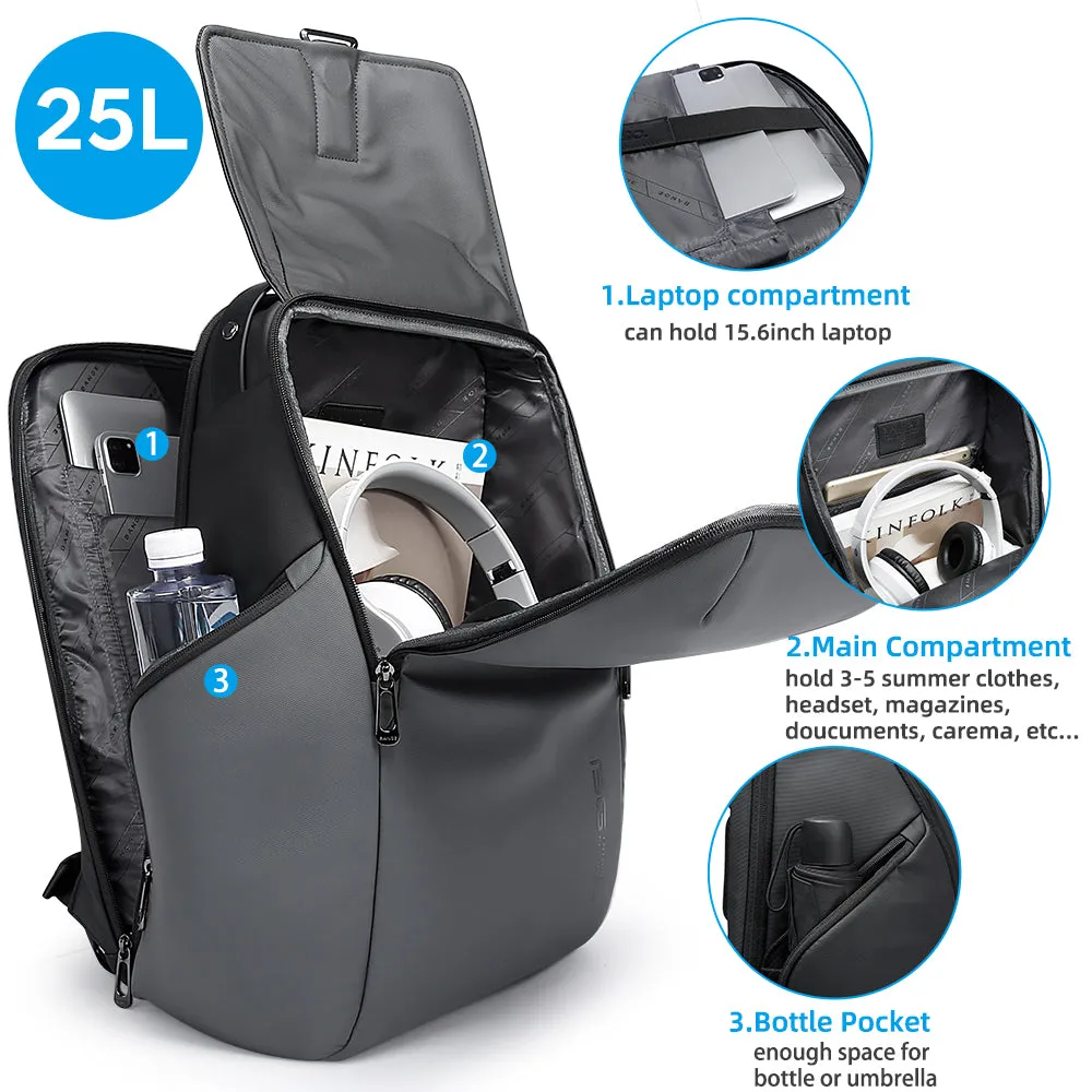 BANGE 15.6 inch laptop backpack for man,short journey waterproof bag pack