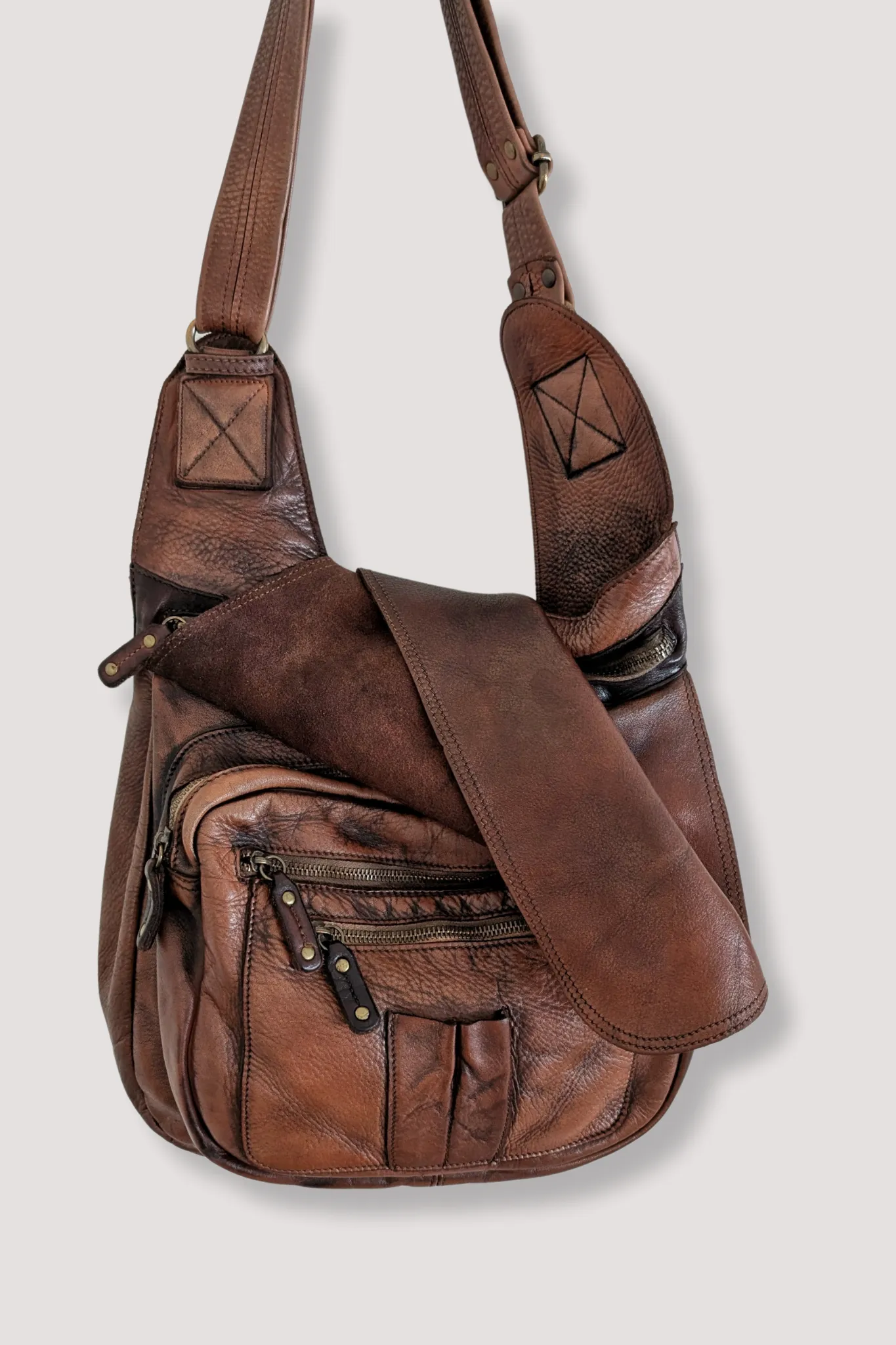 BAYSIDE84 Crossbody Saddle Bag - Cigar Brown - CANADA MEN'S