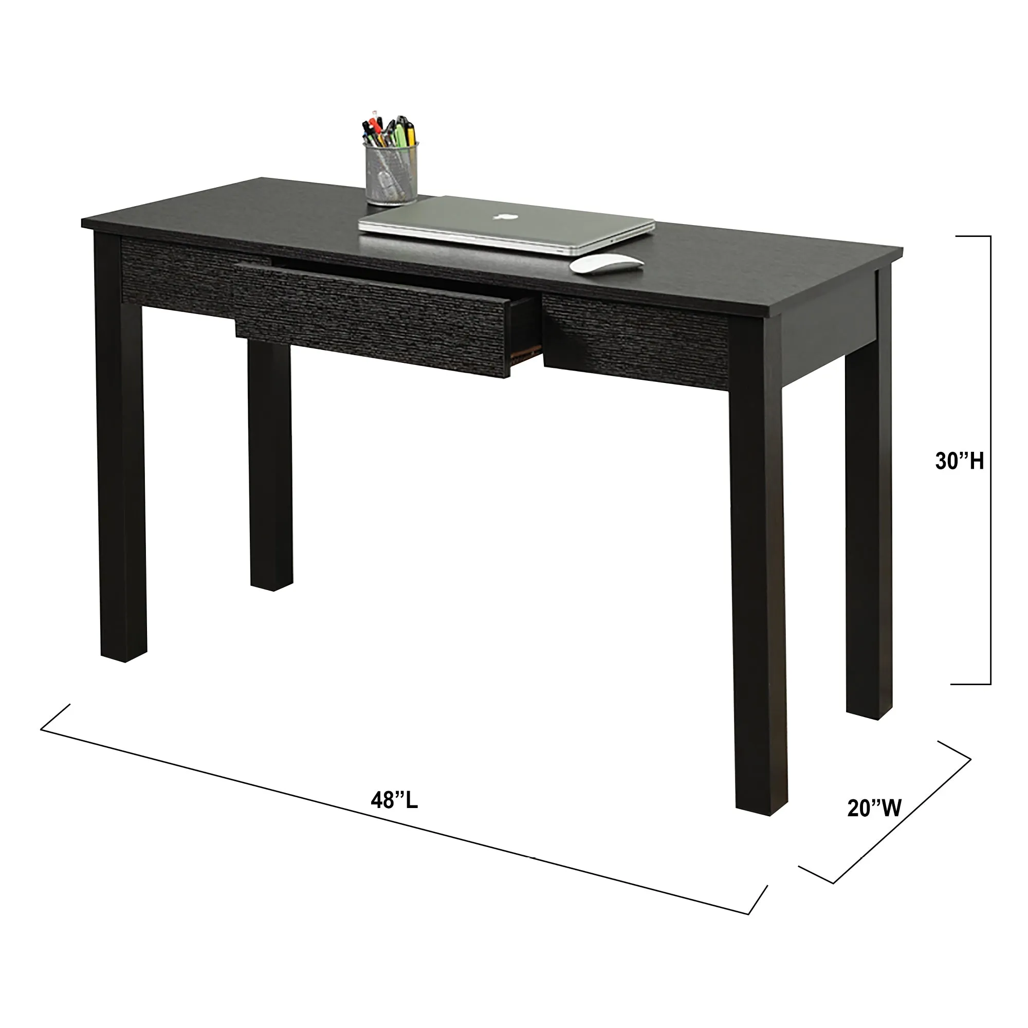 Bebelelo Modern Office Desk with Pull-out Storage Drawer Home Decor, Espresso