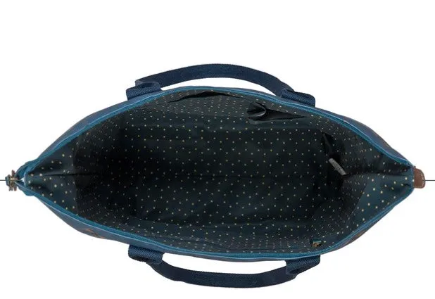 Bee Mini Oilcloth Oundle Crossbody/Tote, Teal