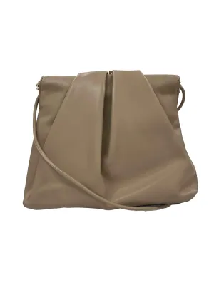Beige Mantou Ruched Bag