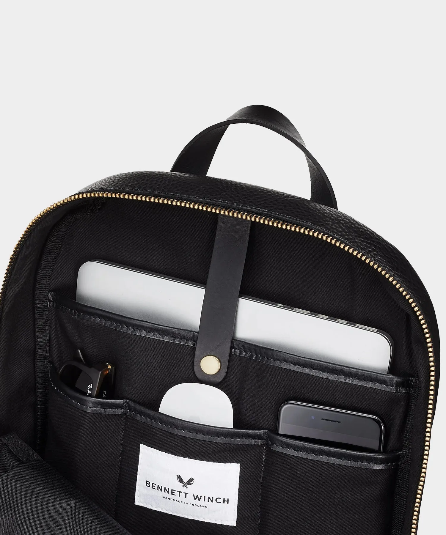 Bennett Winch Leather Backpack in Black