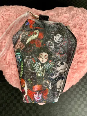 Best of Burton black fan art wristlet bag