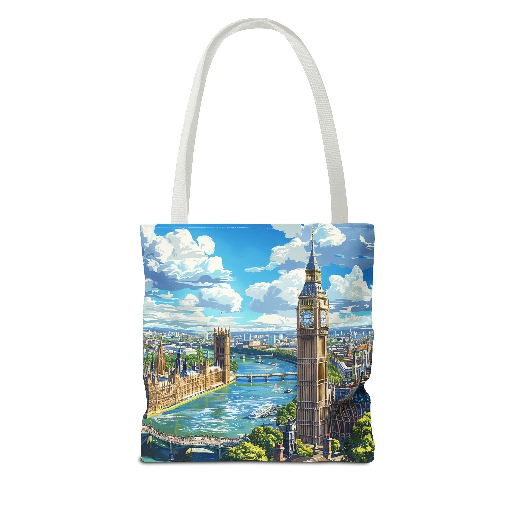 Big Ben River View Tote Bag - Carry the Timeless Charm of London's Iconic Skyline! Available in 3 sizes.