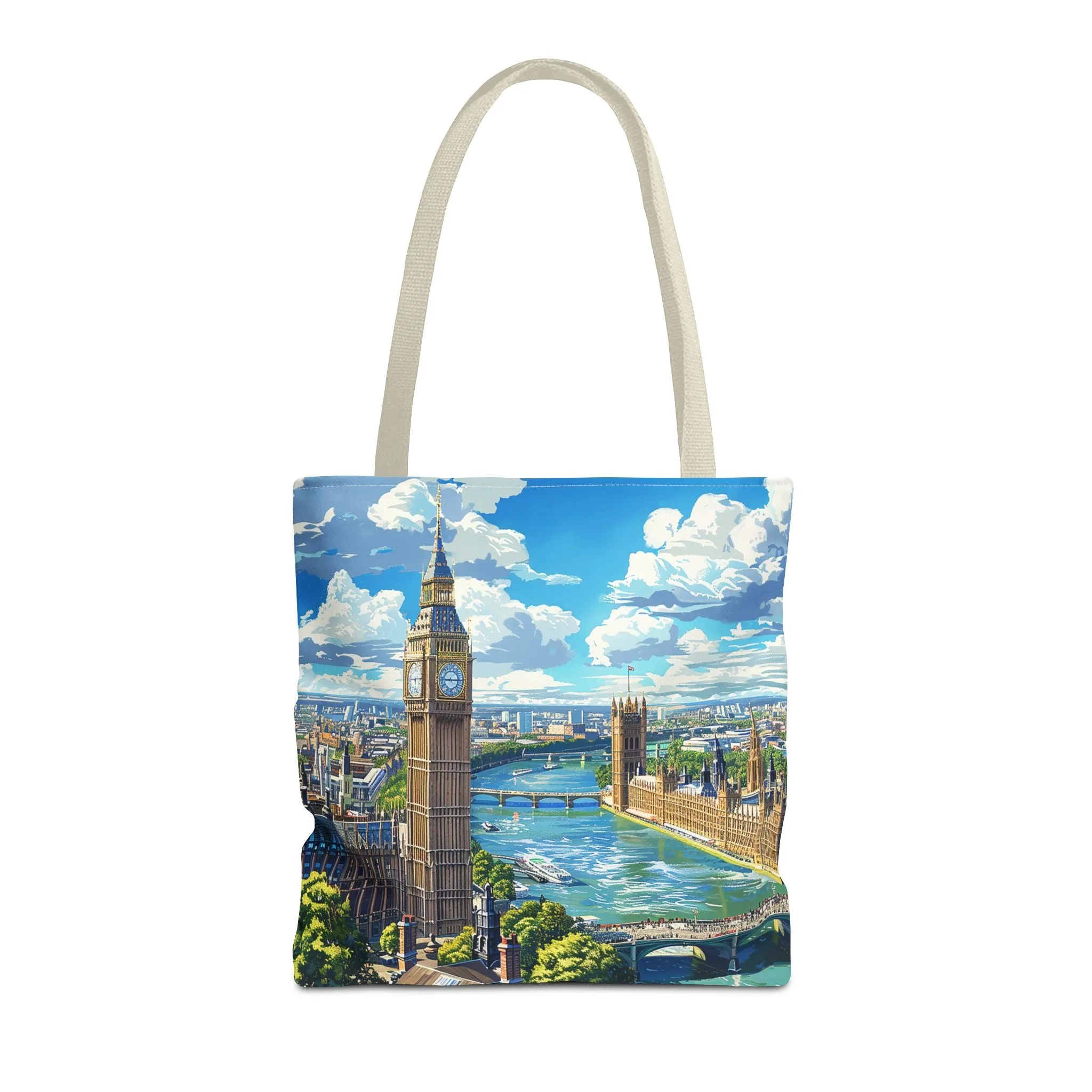 Big Ben River View Tote Bag - Carry the Timeless Charm of London's Iconic Skyline! Available in 3 sizes.