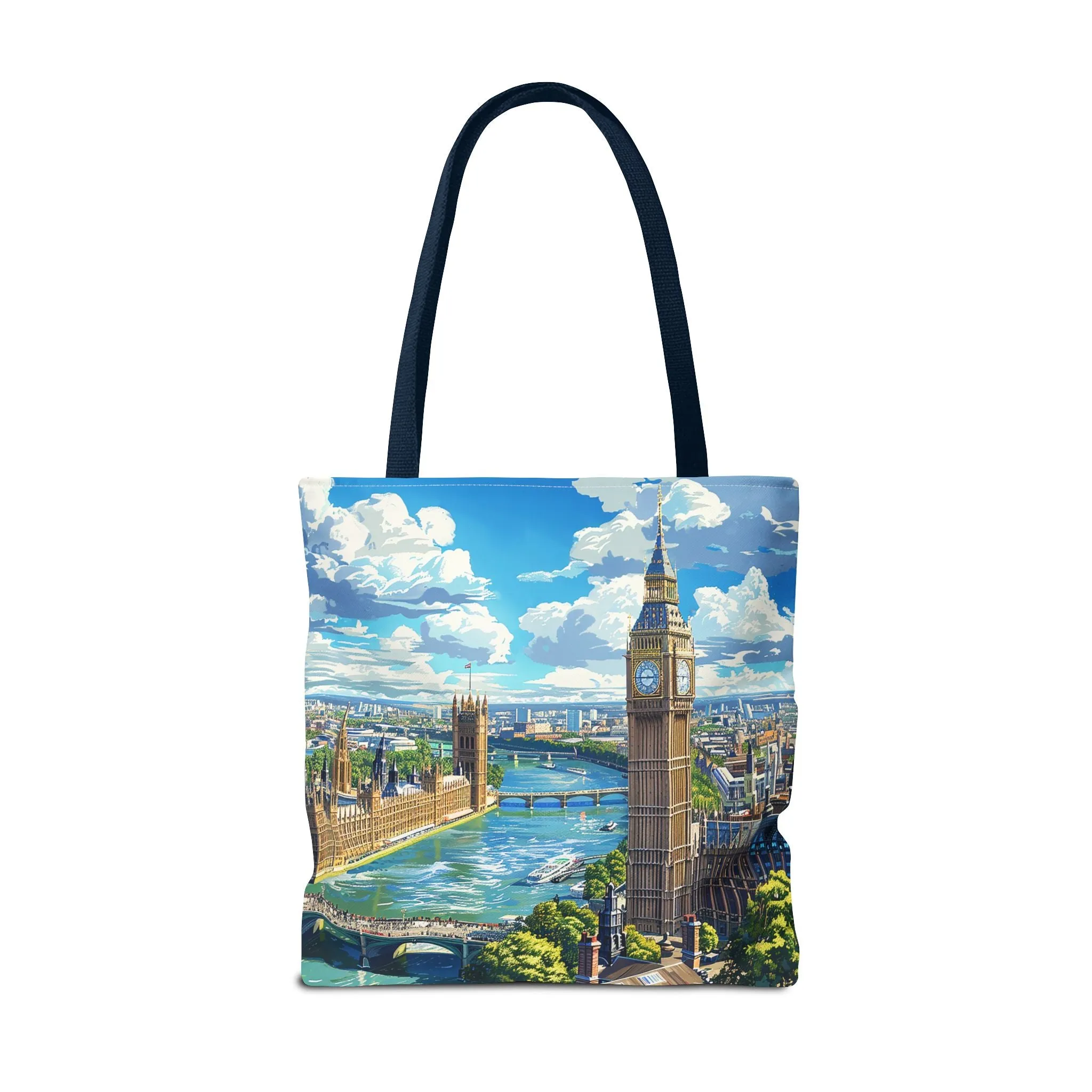 Big Ben River View Tote Bag - Carry the Timeless Charm of London's Iconic Skyline! Available in 3 sizes.