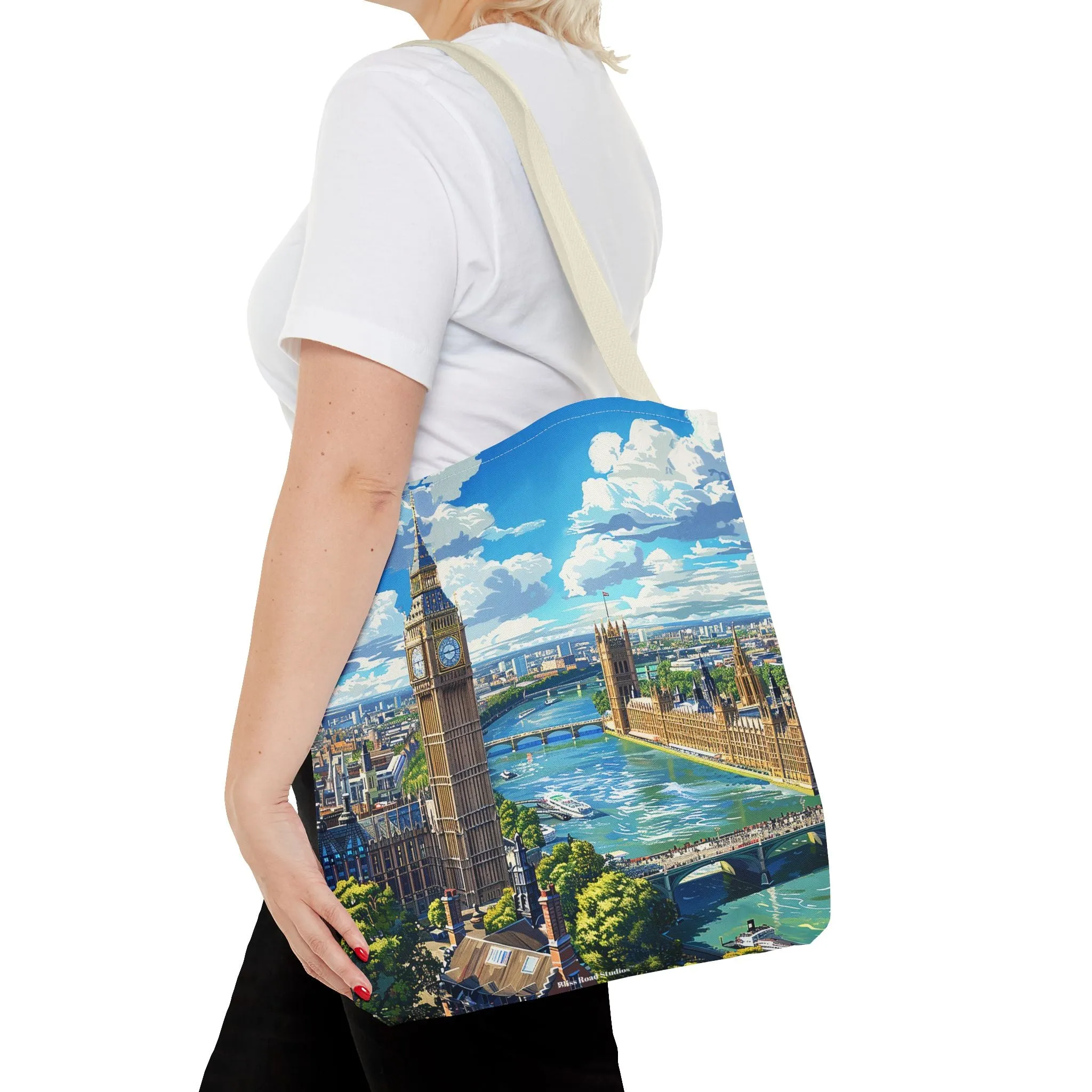 Big Ben River View Tote Bag - Carry the Timeless Charm of London's Iconic Skyline! Available in 3 sizes.