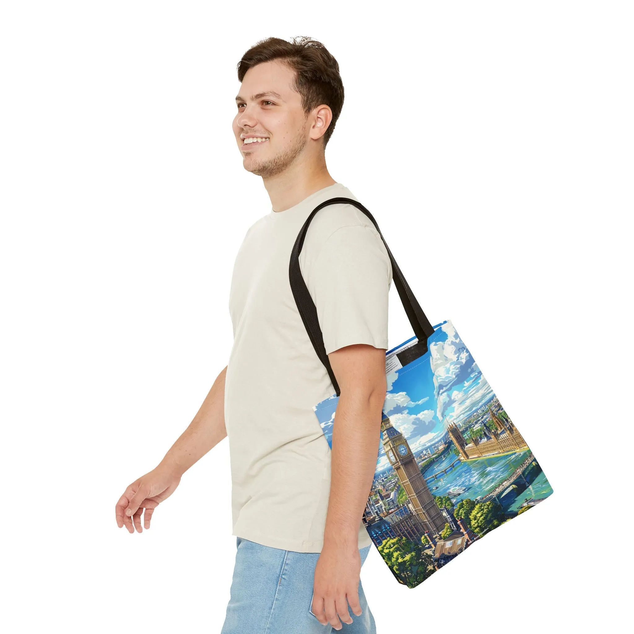 Big Ben River View Tote Bag - Carry the Timeless Charm of London's Iconic Skyline! Available in 3 sizes.