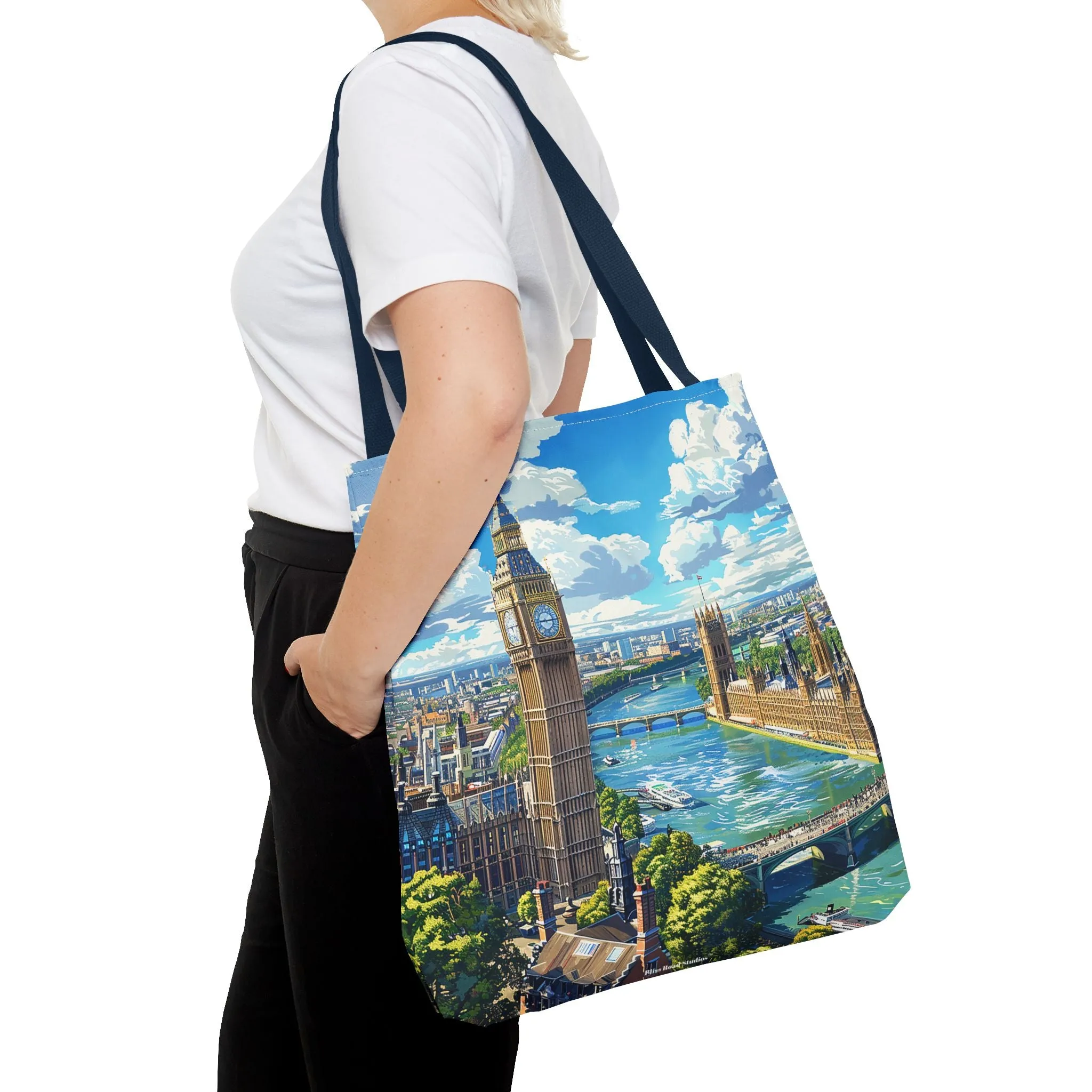 Big Ben River View Tote Bag - Carry the Timeless Charm of London's Iconic Skyline! Available in 3 sizes.